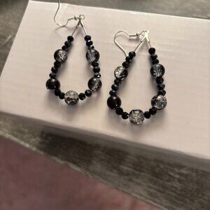 Black Beads Earrings